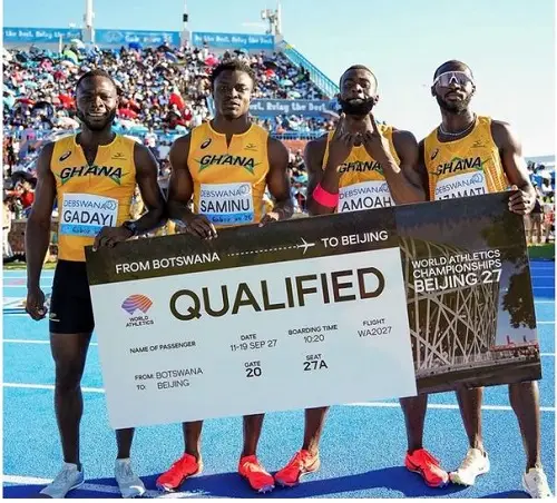 Ghana 4x100m men’s relay team qualify for 2027 World Athletics Championships