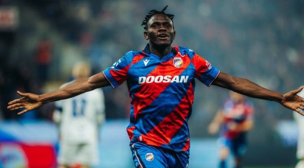 Prince Kwabena Adu fires Viktoria Plzen to crucial away victory over Banik Ostrava