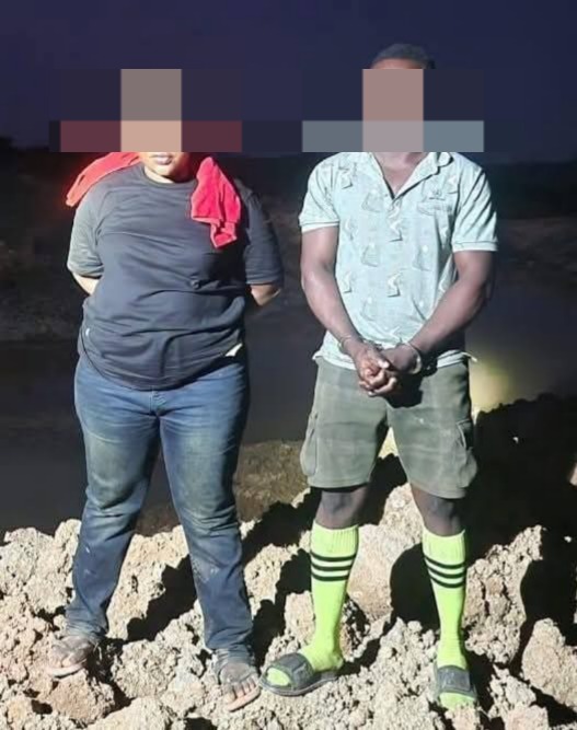 Ashanti Region: NAIMOS taskforce arrests 2 illegal miners on Offin River