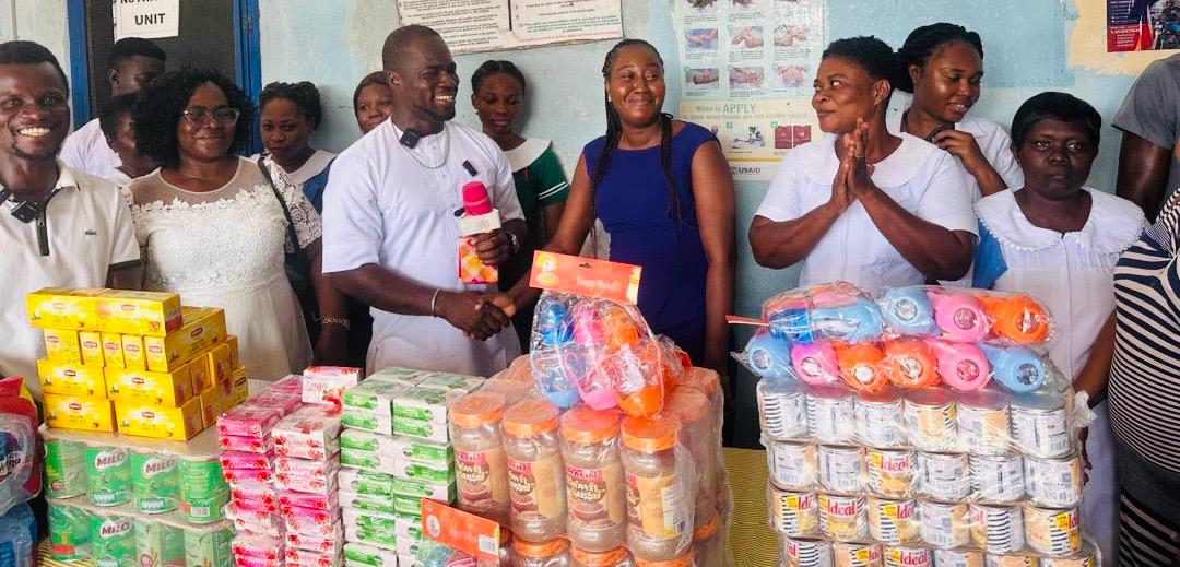 Dorcas Afo-Toffey celebrates birthday with mothers at Half Assini Hospital, pays delivery bills and donates essential supplies