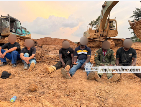 NAIMOS bust galamsey syndicate at Ntabanu and Nyameadom, 7 arrested